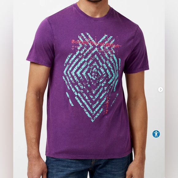 NWT - Buffalo David Bitton Men’s Tabiss Acid Wash T Shirt - Size L - Picture 2 of 8